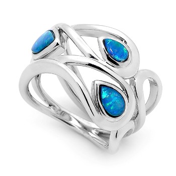 Opal Jewellery Sterling  Silver Solid Light Opal  Ring , opal jewellery