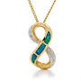 Opal Jewellery 14k Yellow Gold Solid Inlay Opal Pendant, opal jewellery