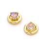 Opal Jewellery 18k Yellow Gold Solid Light Opal Earring, opal jewellery
