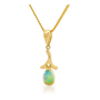 Opal Jewellery 18k Yellow Gold Solid Light Opal Pendant, opal jewellery