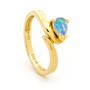Opal Jewellery 18k Yellow Gold Solid Light Opal Ring, opal jewellery