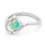 Opal Jewellery 14k White Gold Solid Light Opal Ring, opal jewellery