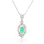 Opal Jewellery 18k White Gold Solid Light Opal Pendant, opal jewellery