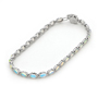Opal Jewellery 14k White Gold Solid Light Opal Bracelet, opal jewellery