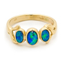 Opal Jewellery 14k Yellow Gold Light Opal Doublet Ring, opal jewellery
