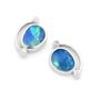 Opal Jewellery Sterling Silver Solid Inlay Opal Earring, opal jewellery